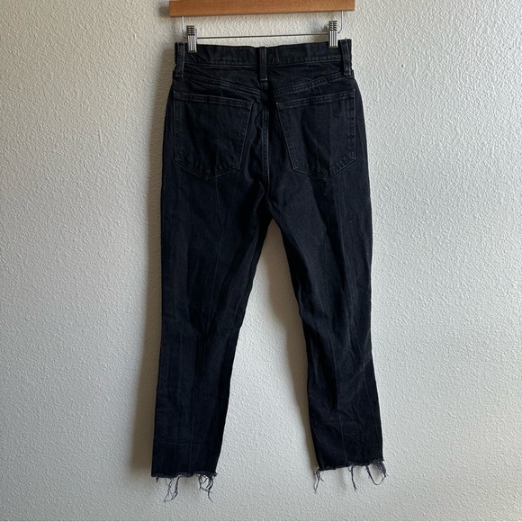 Abercrombie & Fitch High Rise Mom Jean Black Distressed Women’s Size 26 or 2 - Picture 7 of 10